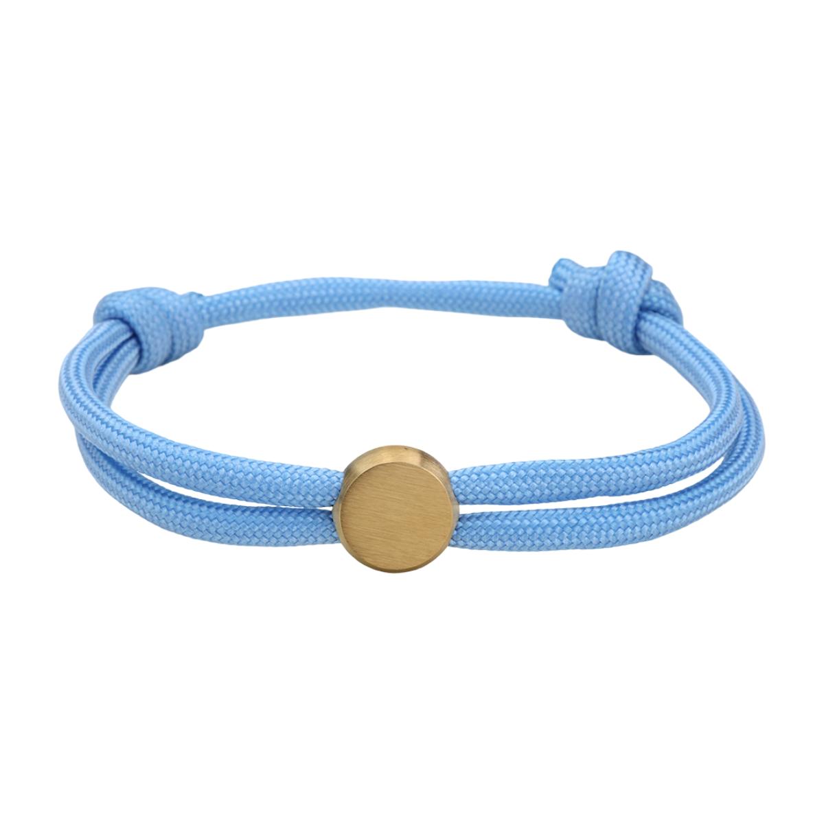 Bracelet Cordon Ajustable, Médaillon Acier Inoxydable, Bijou Personnalisable, Gravure Offerte, Cadeau Unique, modèle Marsin