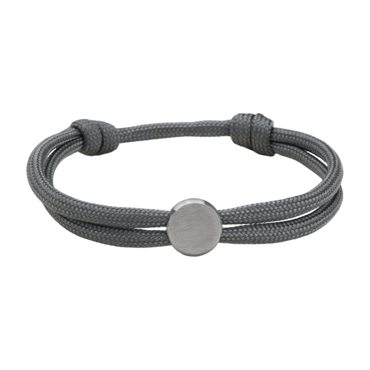Bracelet Cordon Ajustable, Médaillon Acier Inoxydable, Bijou Personnalisable, Gravure Offerte, Cadeau Unique, modèle Marsin