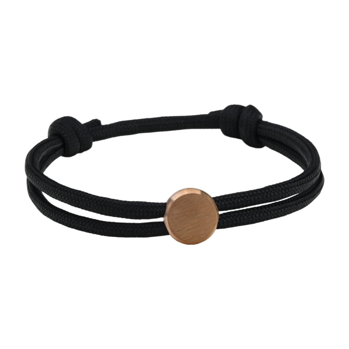 Bracelet Cordon Ajustable, Médaillon Acier Inoxydable, Bijou Personnalisable, Gravure Offerte, Cadeau Unique, modèle Marsin