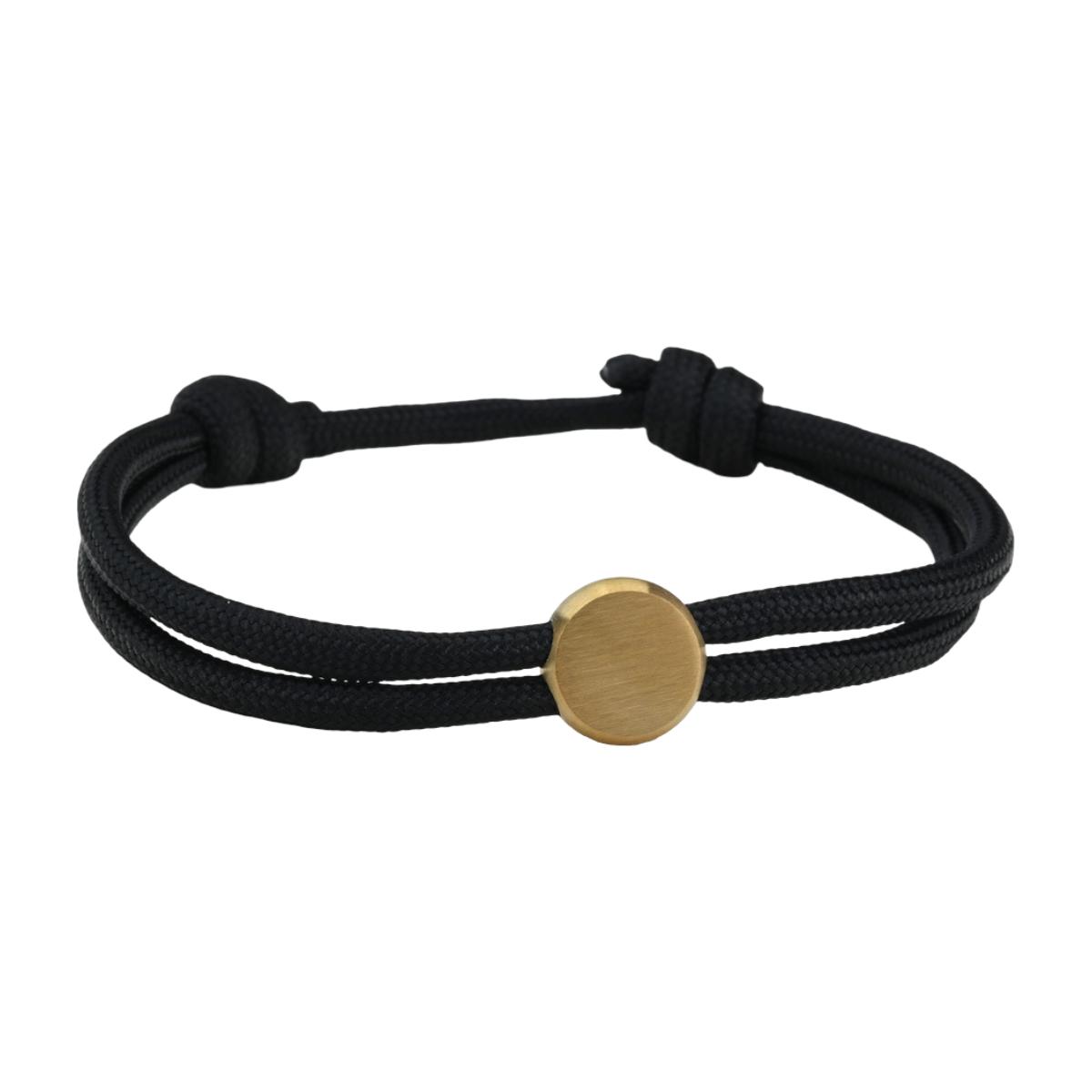 Bracelet Cordon Ajustable, Médaillon Acier Inoxydable, Bijou Personnalisable, Gravure Offerte, Cadeau Unique, modèle Marsin