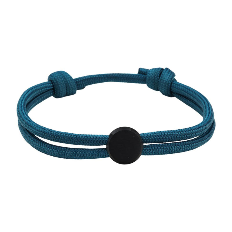 Bracelet Cordon Ajustable, Médaillon Acier Inoxydable, Bijou Personnalisable, Gravure Offerte, Cadeau Unique, modèle Marsin