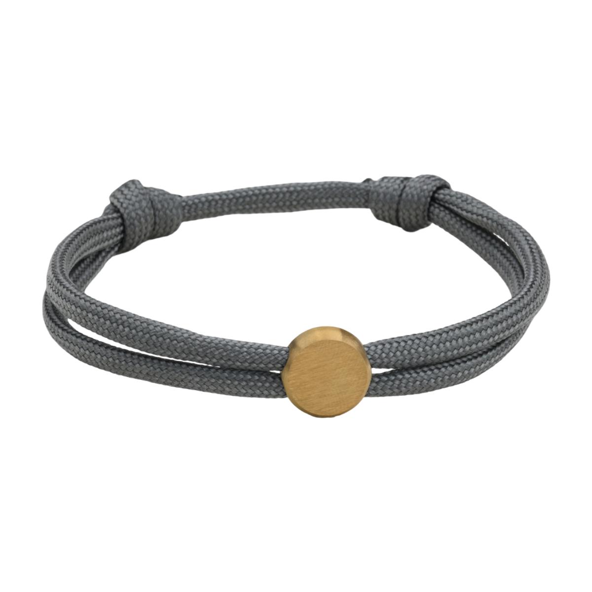 Bracelet Cordon Ajustable, Médaillon Acier Inoxydable, Bijou Personnalisable, Gravure Offerte, Cadeau Unique, modèle Marsin