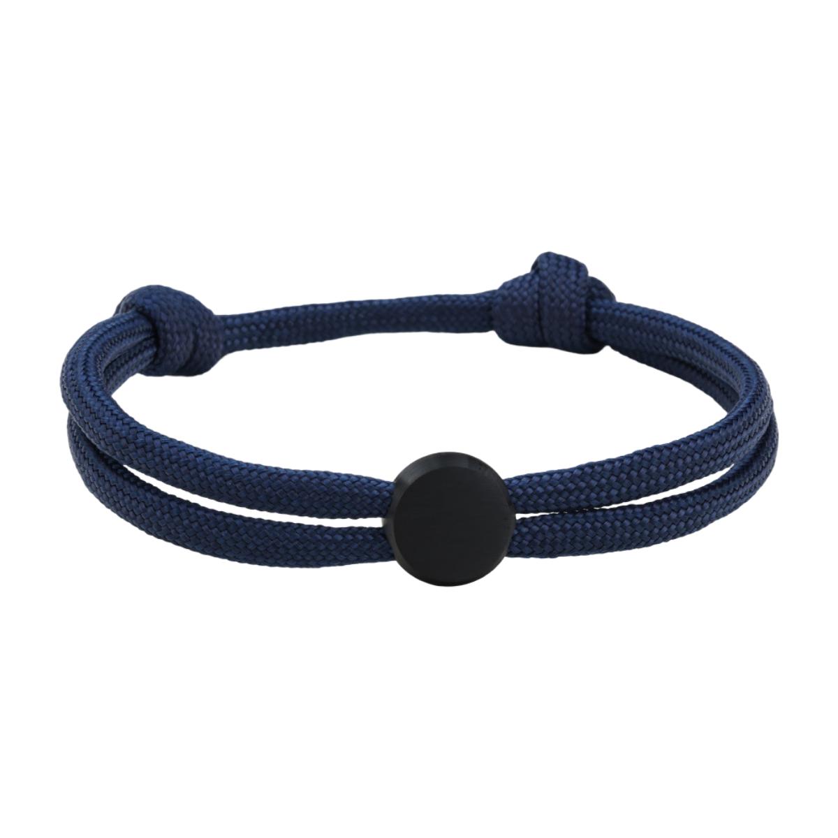 Bracelet Cordon Ajustable, Médaillon Acier Inoxydable, Bijou Personnalisable, Gravure Offerte, Cadeau Unique, modèle Marsin