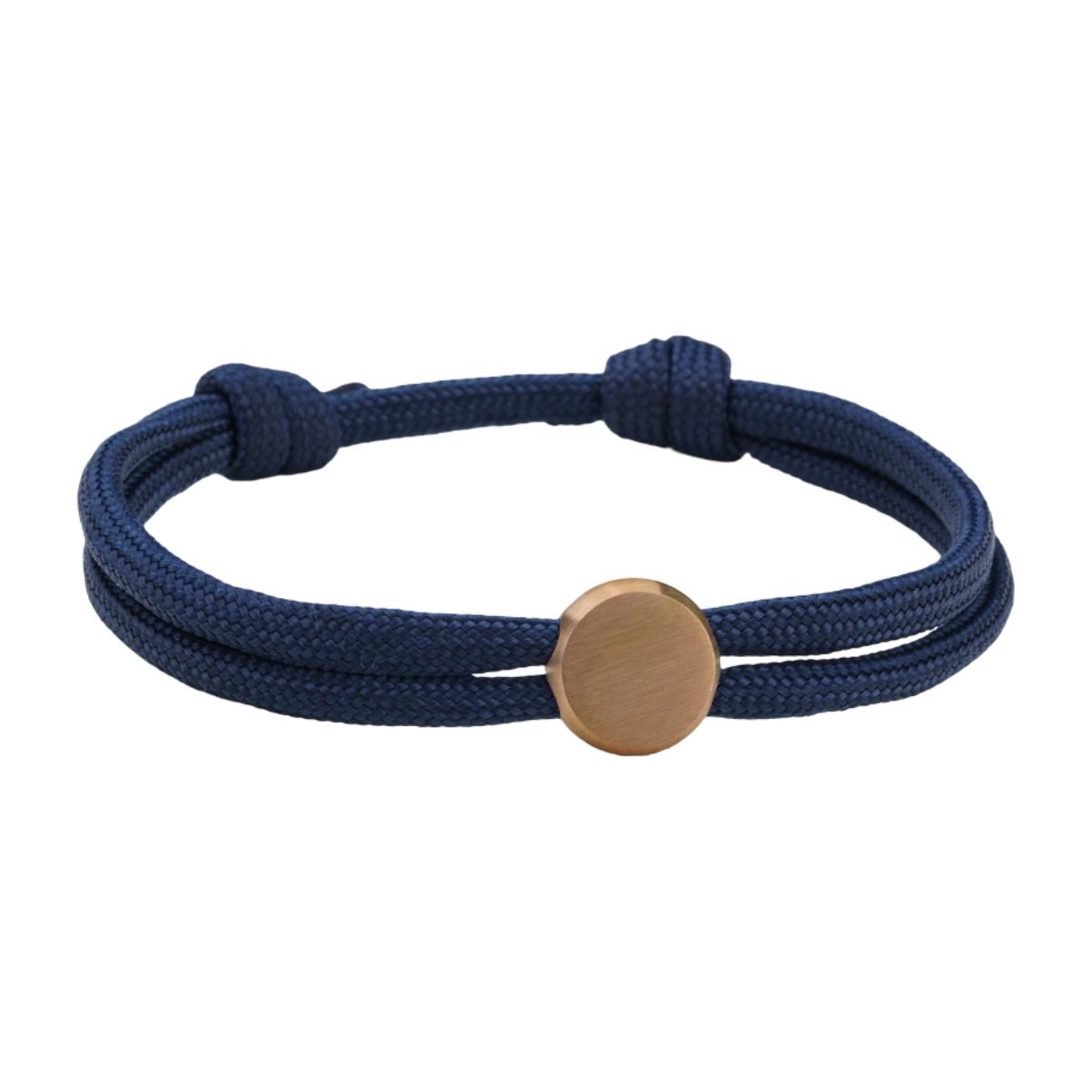 Bracelet Cordon Ajustable, Médaillon Acier Inoxydable, Bijou Personnalisable, Gravure Offerte, Cadeau Unique, modèle Marsin