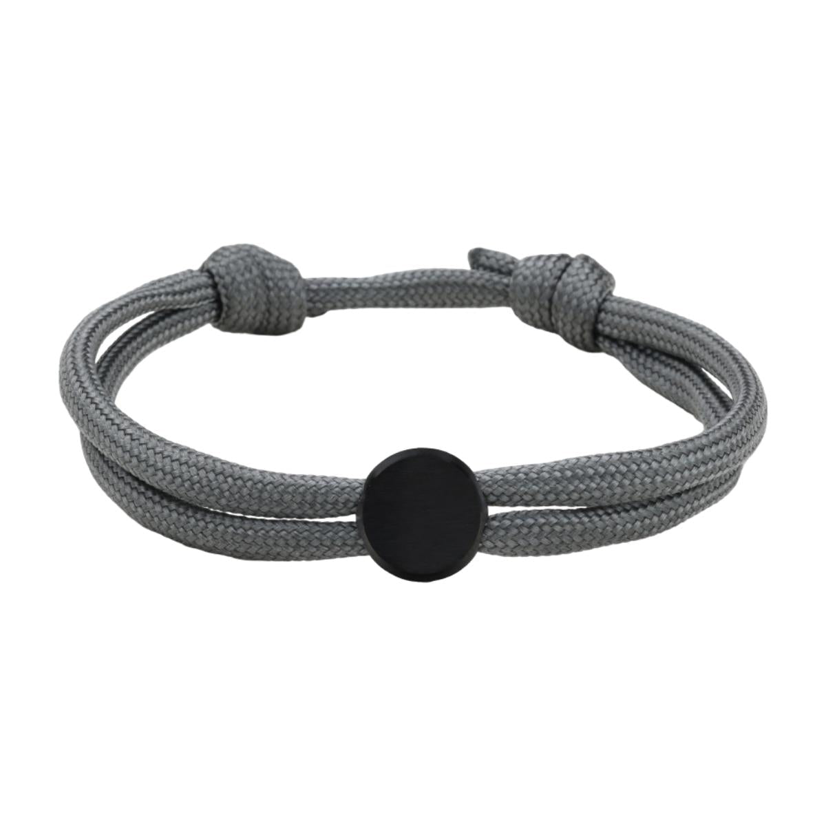 Bracelet Cordon Ajustable, Médaillon Acier Inoxydable, Bijou Personnalisable, Gravure Offerte, Cadeau Unique, modèle Marsin