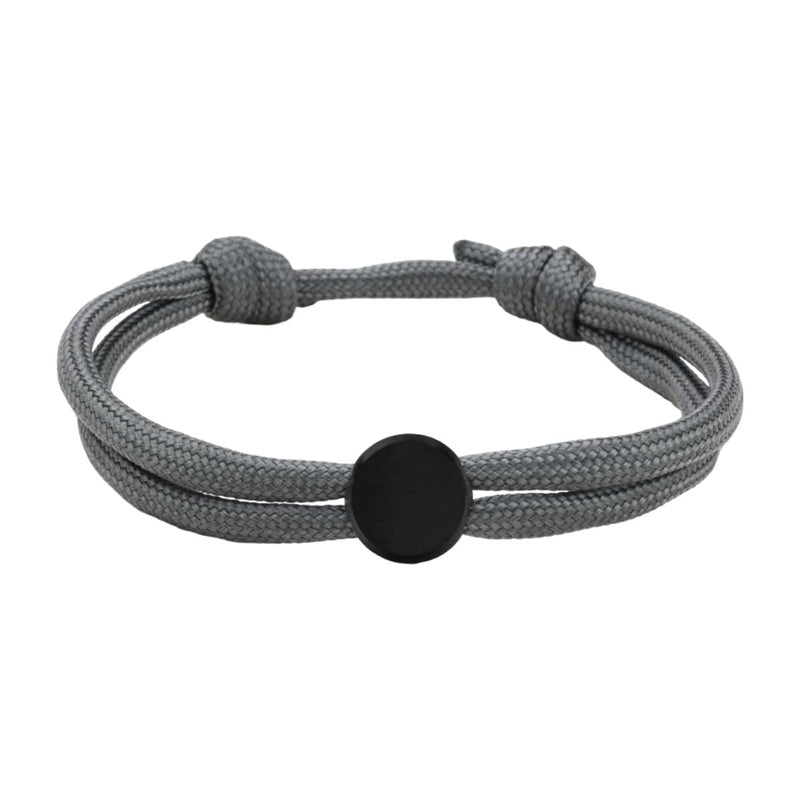 Bracelet Cordon Ajustable, Médaillon Acier Inoxydable, Bijou Personnalisable, Gravure Offerte, Cadeau Unique, modèle Marsin