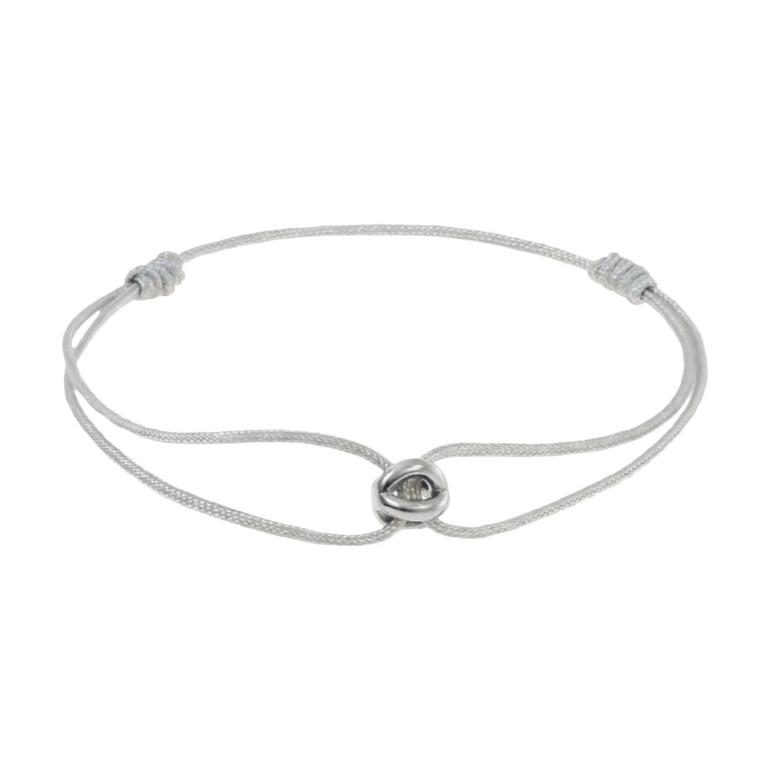 Adjustable double-cord bracelet, intertwined round symbol in gold, elegant minimalist jewelry for men and women, Sunny model