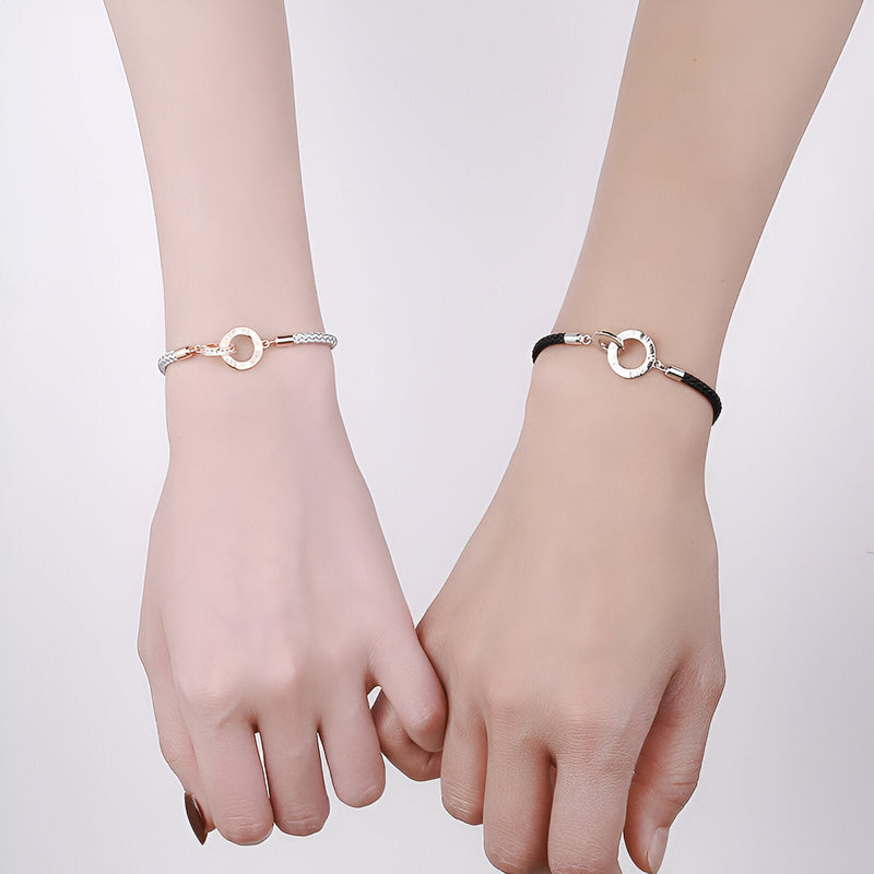 Pulsera de cordón en plata de ley, ideal para pareja, unisex, modelo Fay
