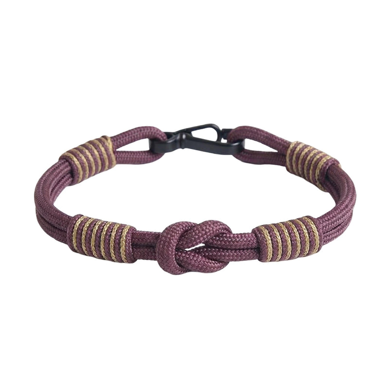 Bracelet cordon, noeud, à petit mousqueton, modèle Indigo