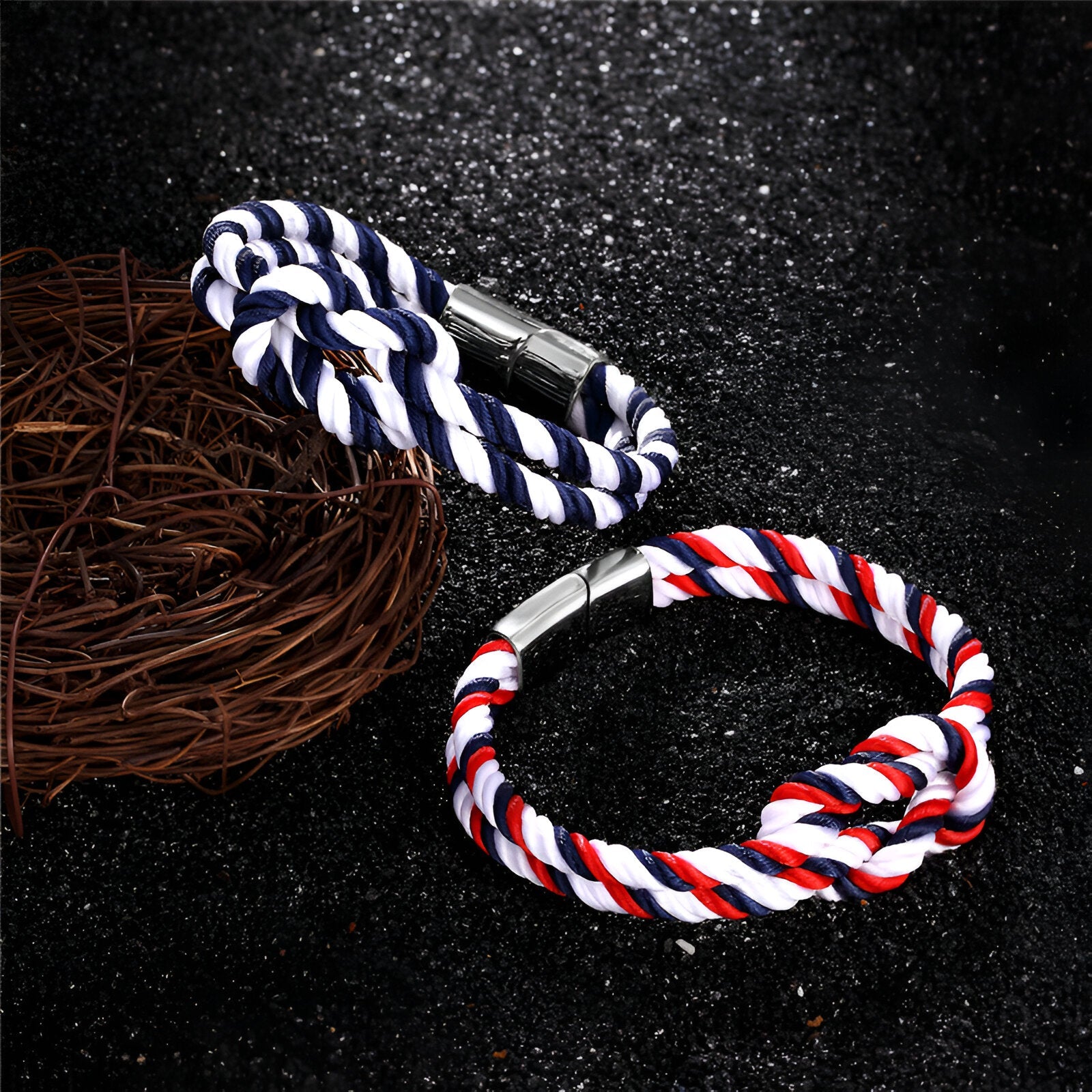 Bracelet cordon, noeud, doux et épais, modèle Timéo - La Boutique du Bracelet