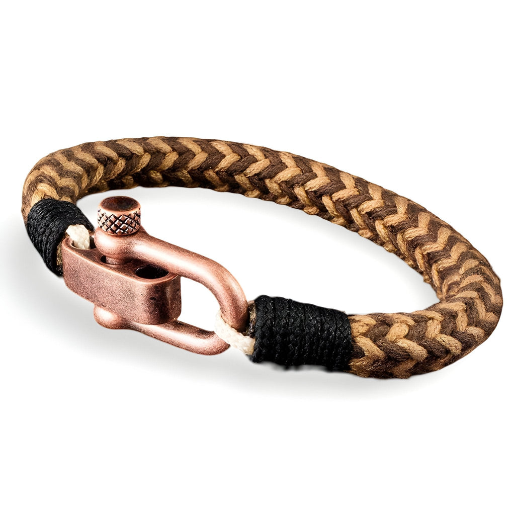 Bracelet cordon personnalisé, à mousqueton ancien, pour homme, modèle Santiago - La Boutique du Bracelet
