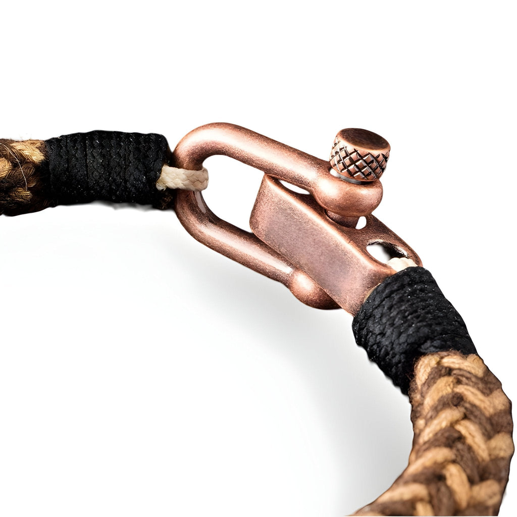 Bracelet cordon personnalisé, à mousqueton ancien, pour homme, modèle Santiago - La Boutique du Bracelet