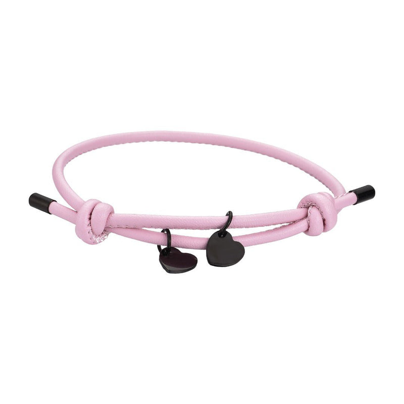 Bracelet cuir avec charm cœur personnalisable, en acier inoxydable, amour défini, modèle Malove