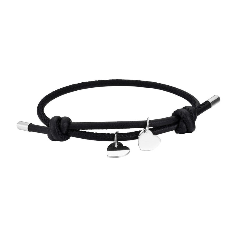 Bracelet cuir avec charm cœur personnalisable, en acier inoxydable, amour défini, modèle Malove