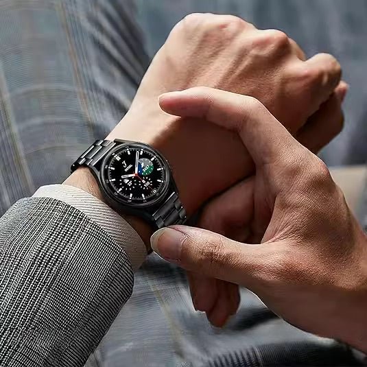 Bracelet de montre connectée, à maillons, en acier inoxydable pour Samsung Galaxy Watch, modèle Nirzo - La Boutique du Bracelet