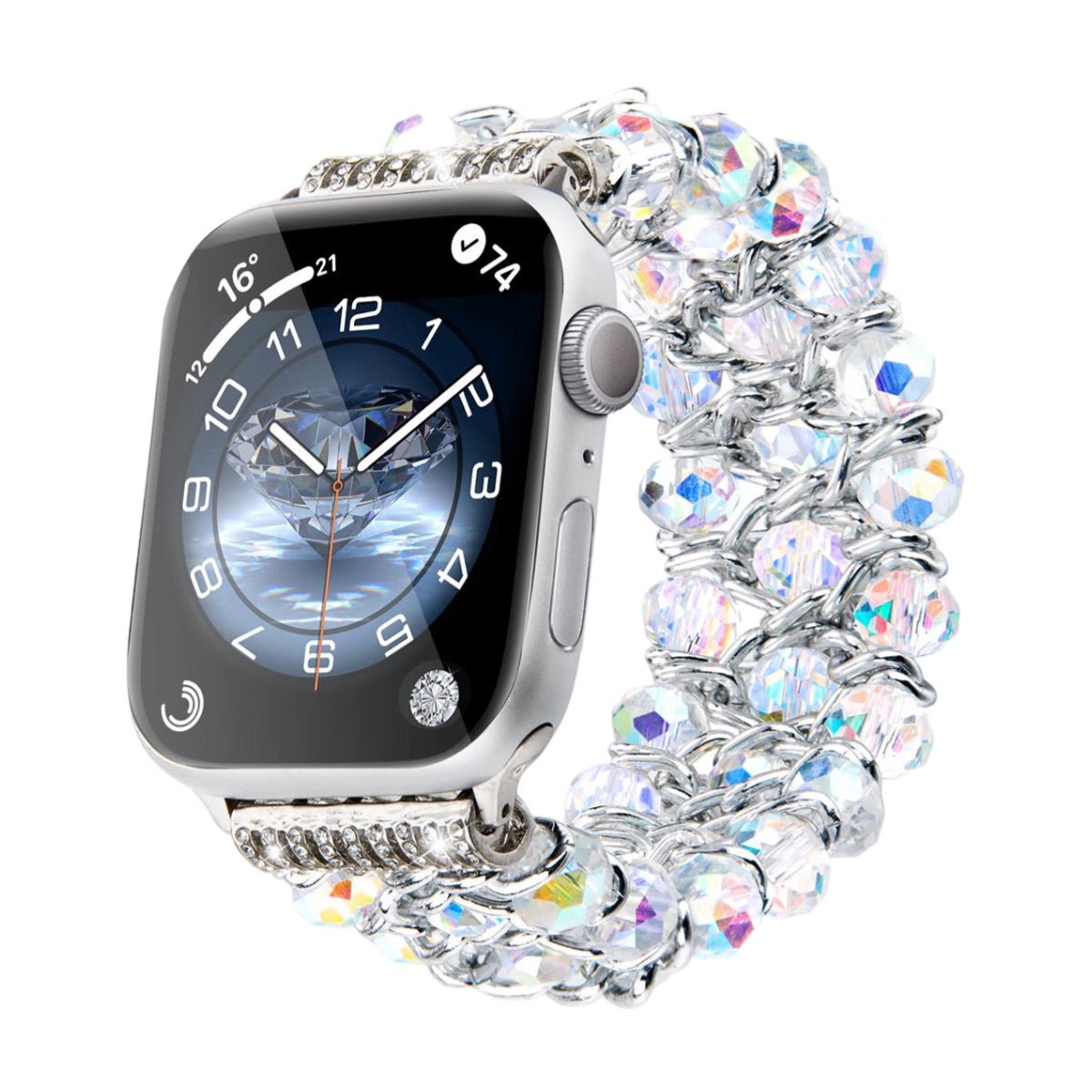 Bracelet de montre connectée, Apple Watch, en perles de cristal, pour femme, modèle Crisis - La Boutique du Bracelet