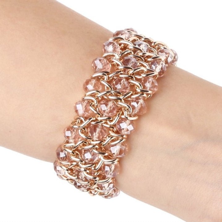 Bracelet de montre connectée, Apple Watch, en perles de cristal, pour femme, modèle Crisis - La Boutique du Bracelet