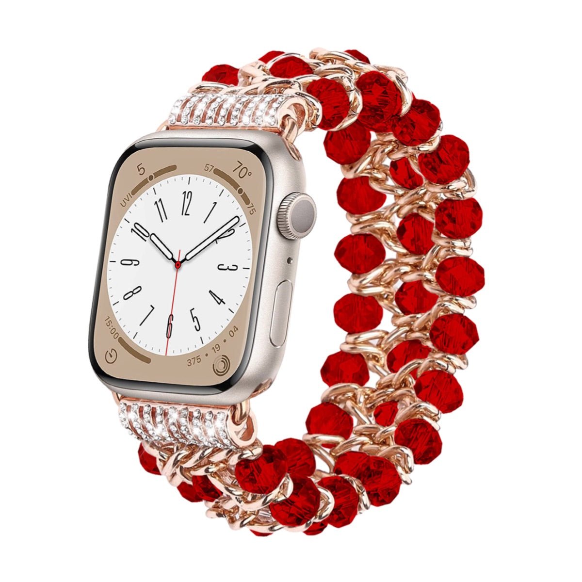 Bracelet de montre connectée, Apple Watch, en perles de cristal, pour femme, modèle Crisis - La Boutique du Bracelet