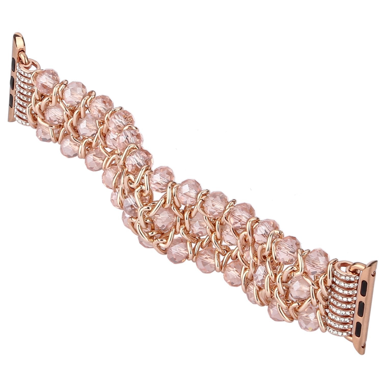 Bracelet de montre connectée, Apple Watch, en perles de cristal, pour femme, modèle Crisis - La Boutique du Bracelet