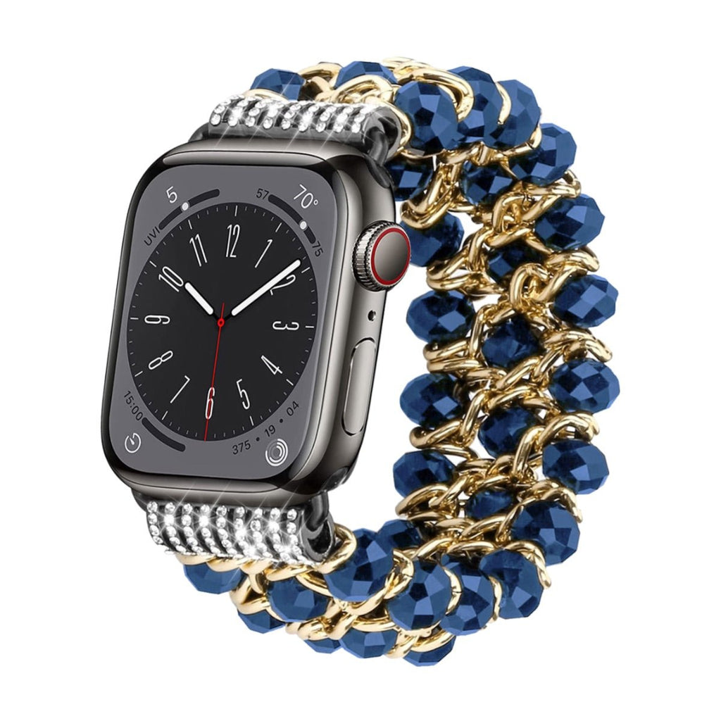 Bracelet de montre connectée, Apple Watch, en perles de cristal, pour femme, modèle Crisis - La Boutique du Bracelet