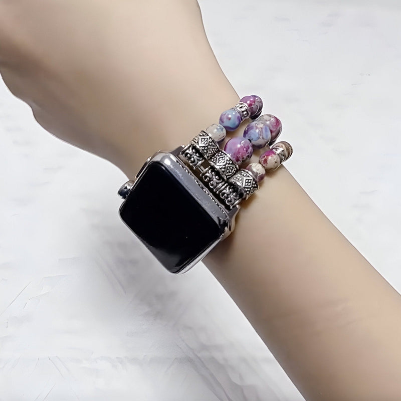Pulsera para Apple Watch, de piedras naturales, para mujer, modelo Bria
