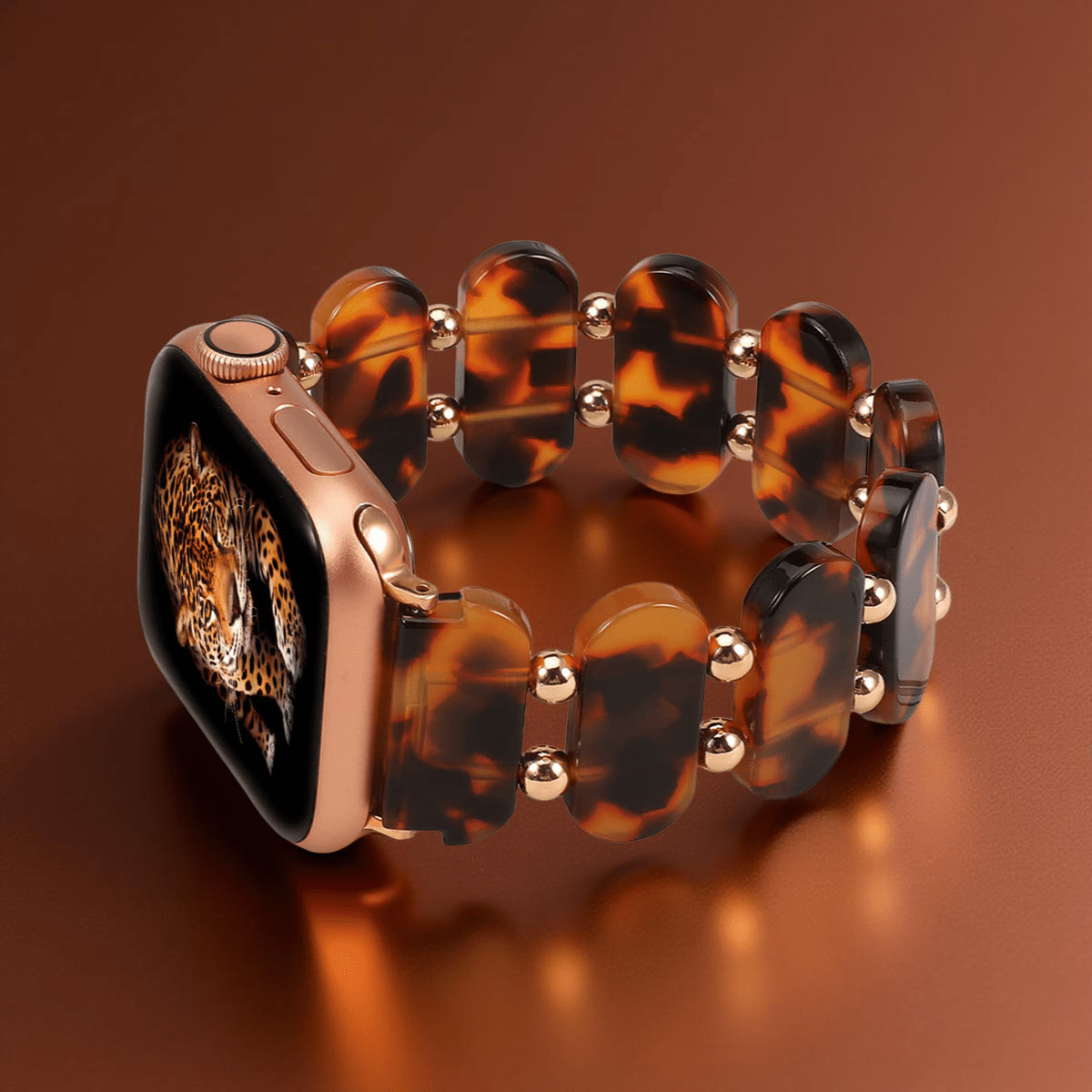 Bracelet de montre connectée, Apple Watch, en résine, pour femme, style sauvage, modèle Lokou - La Boutique du Bracelet