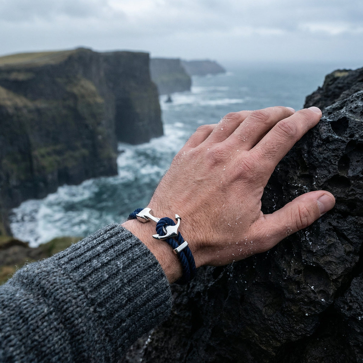 Doppelband-Armband, Anker-Motiv, Modell Jareth
