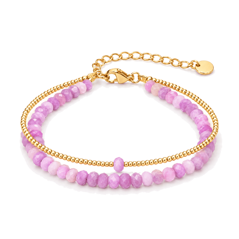 Packshot studio bracelet Médélyne Rose, vue frontale basse, fond blanc pur — détails verrouillés 10 octobre 2026