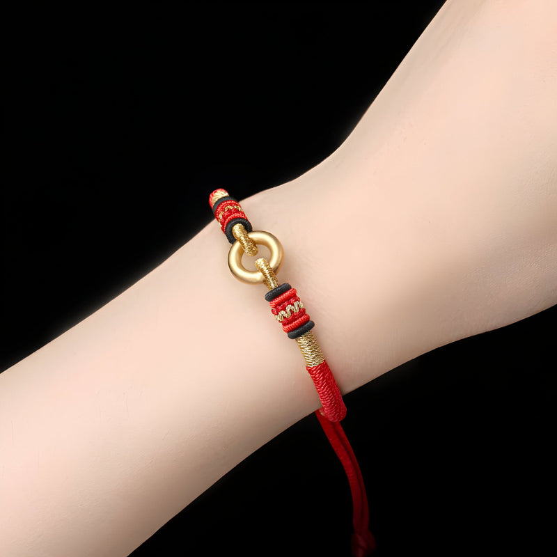 Pulsera de plata de ley, círculo dorado, para mujer, modelo Jenna