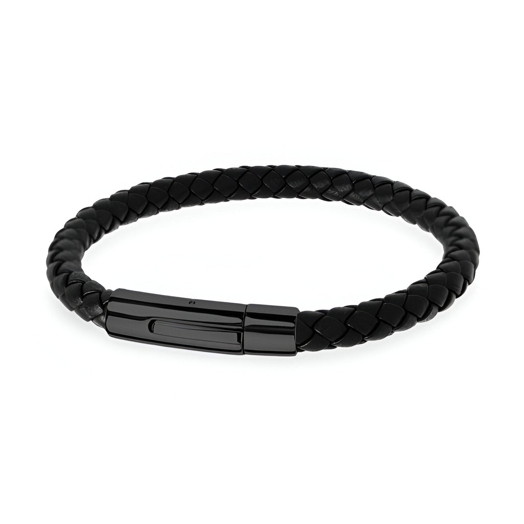 Bracelet en cuir et acier inoxydable, au style alluré, modèle Djilsi - La Boutique du Bracelet