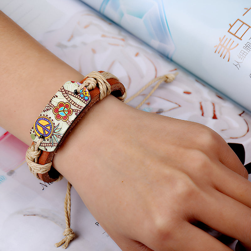 Leren armband,
