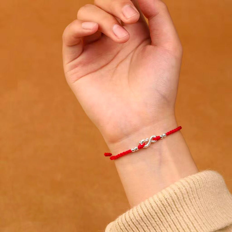 Pulsera de hilo rojo encerado, espiritualidad y sabiduría infinita, dragón, modelo Belgo