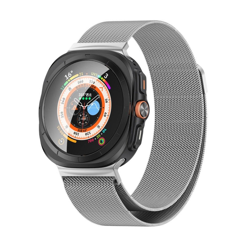 Bracelet en maille milanaise magnétique, design classe, pour montre connectée, pour Samsung Galaxy Watch Ultra, modèle Dily - La Boutique du Bracelet