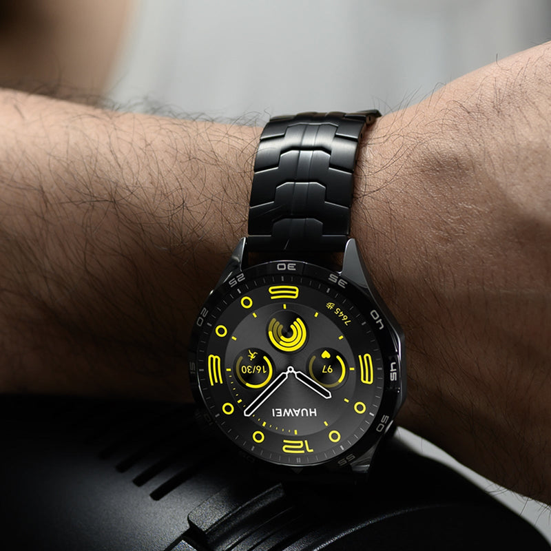 Bracelet en métal renforcé haute technologie, pour montre connectée, fermoir papillon, pour Huawei Watch, modèle Burd - La Boutique du Bracelet