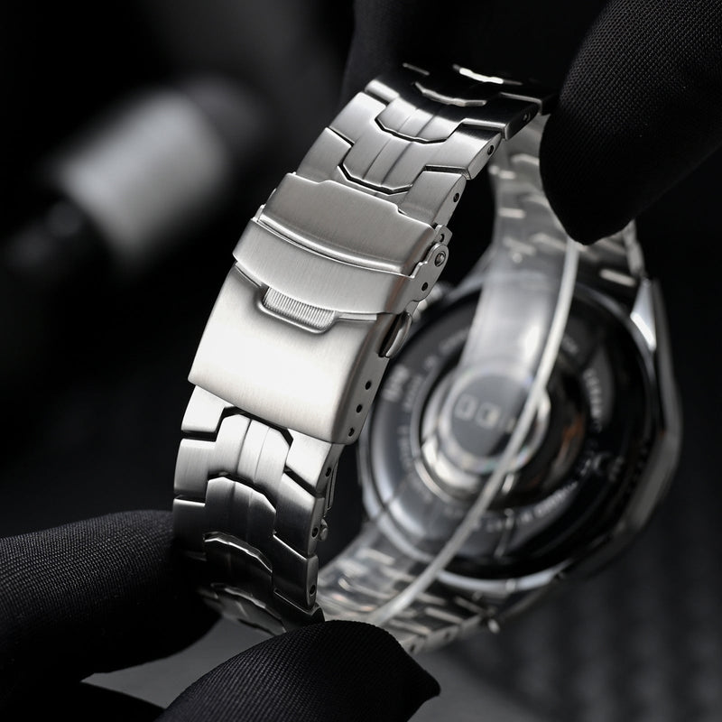 Bracelet en métal renforcé haute technologie, pour montre connectée, fermoir papillon, pour Huawei Watch, modèle Burd - La Boutique du Bracelet