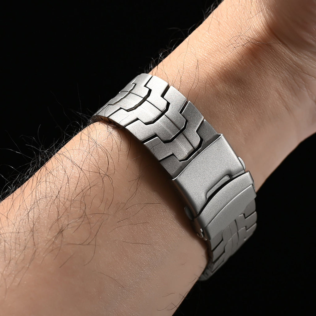 Bracelet en métal renforcé haute technologie, pour montre connectée, fermoir papillon, pour Huawei Watch, modèle Burd - La Boutique du Bracelet