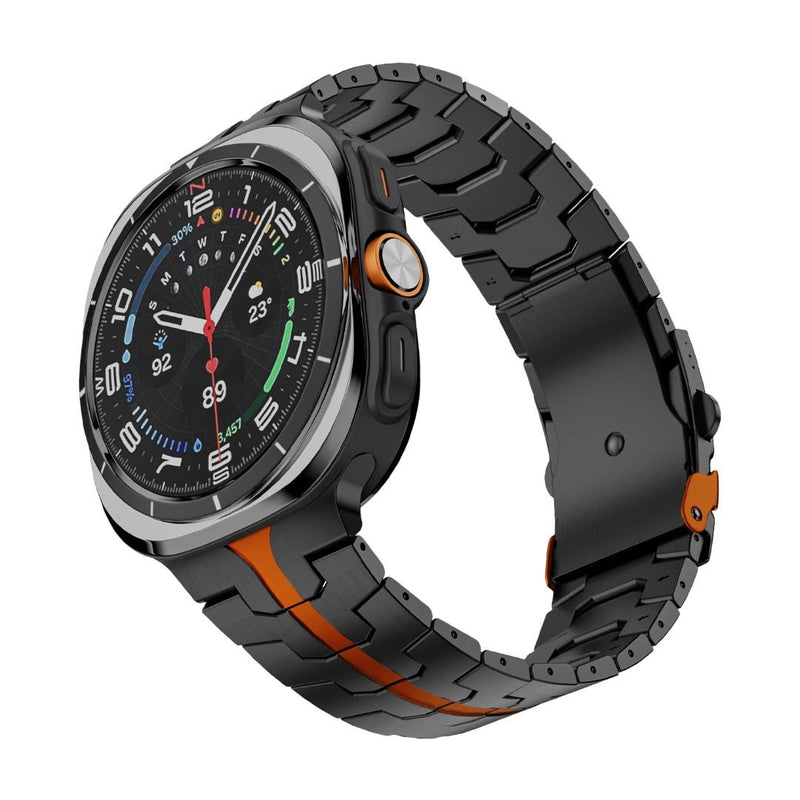 Bracelet en métal renforcé haute technologie, pour montre connectée, fermoir papillon, pour Samsung Galaxy Watch Ultra, modèle Despo - La Boutique du Bracelet