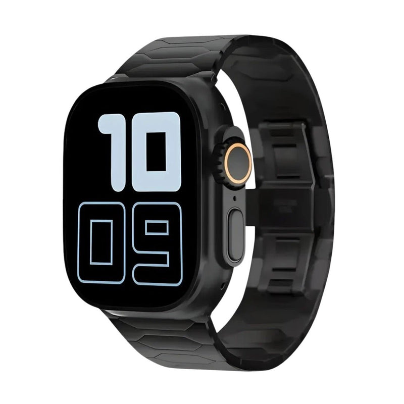 Bracelet en métal solide haute technologie, luxe, ajustable facilement, pour Apple Watch, modèle Rookie - La Boutique du Bracelet