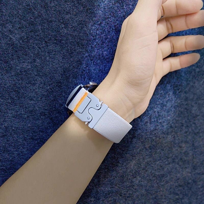 Bracelet en nylon anti - transpirant, pour montre connectée, fermoir tactique, pour Samsung Galaxy Watch, modèle Cassio - La Boutique du Bracelet