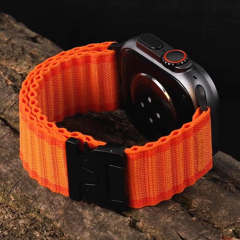 Bracelet en nylon sport, fermoir parachute tactique, pour Apple Watch, ajustable, modèle Omni - La Boutique du Bracelet
