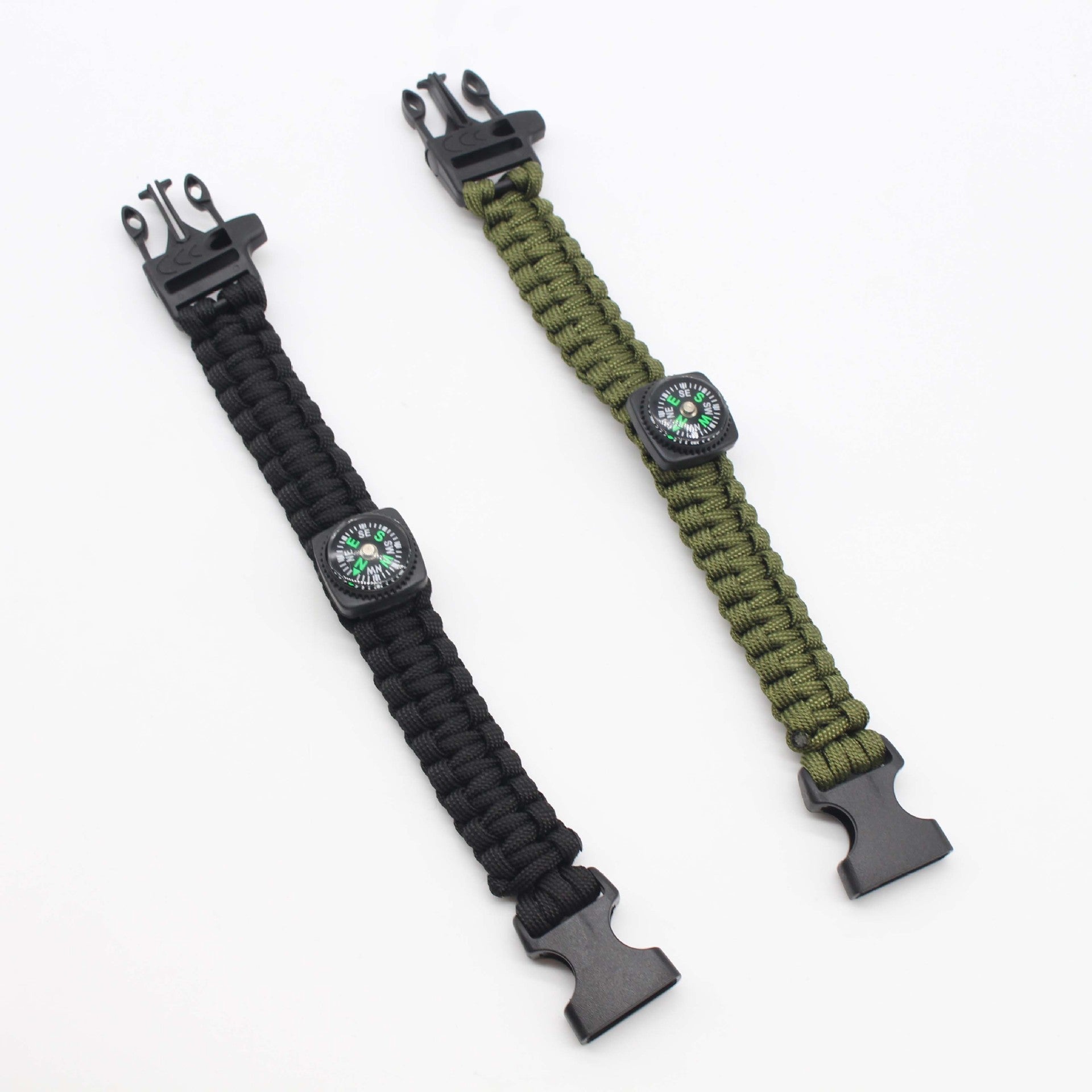 Bracelet en paracorde, bracelet de survie pour randonnée et aventure, sifflet et boussole intégré, modèle Venz - La Boutique du Bracelet