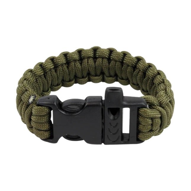 Bracelet en paracorde, bracelet de survie pour randonnée et aventure, sifflet intégré, modèle Norris - La Boutique du Bracelet