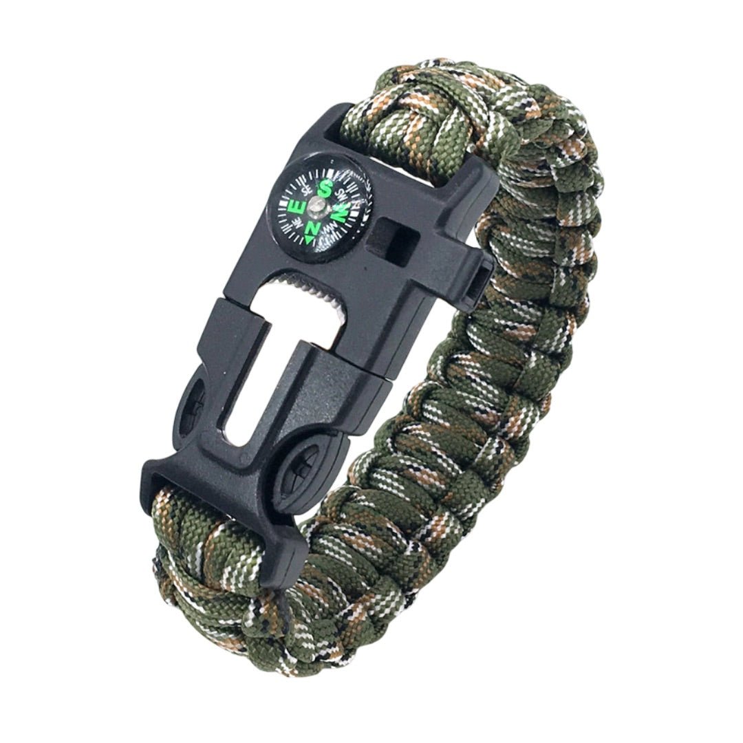 Bracelet en paracorde multifonction, bracelet de survie pour randonnée et aventure, tout en un avec boussole, modèle Grylls - La Boutique du Bracelet