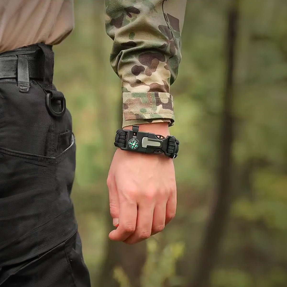 Bracelet en paracorde multifonction, bracelet de survie pour randonnée et aventure, tout en un avec boussole, modèle Grylls - La Boutique du Bracelet