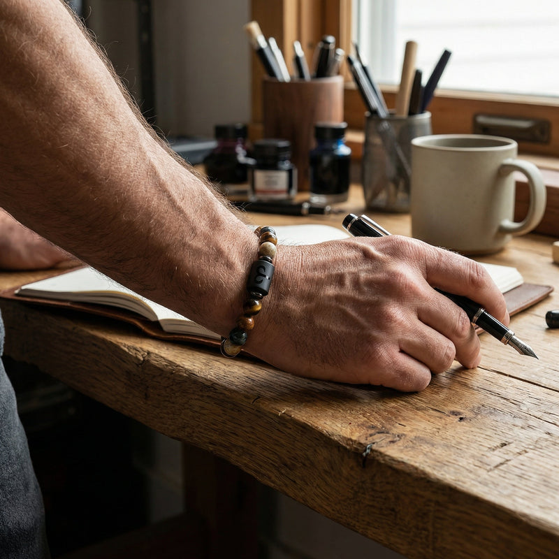 Armband aus Natursteinen, Sternzeichen, Unisex, Modell Spacio