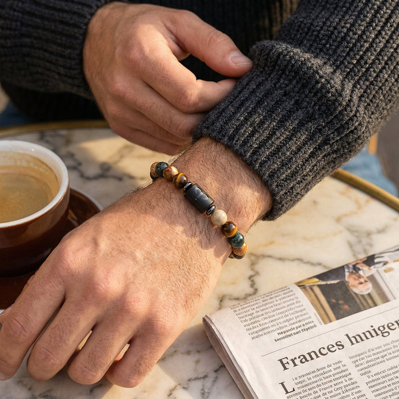 Armband aus Natursteinen, Sternzeichen, Unisex, Modell Spacio