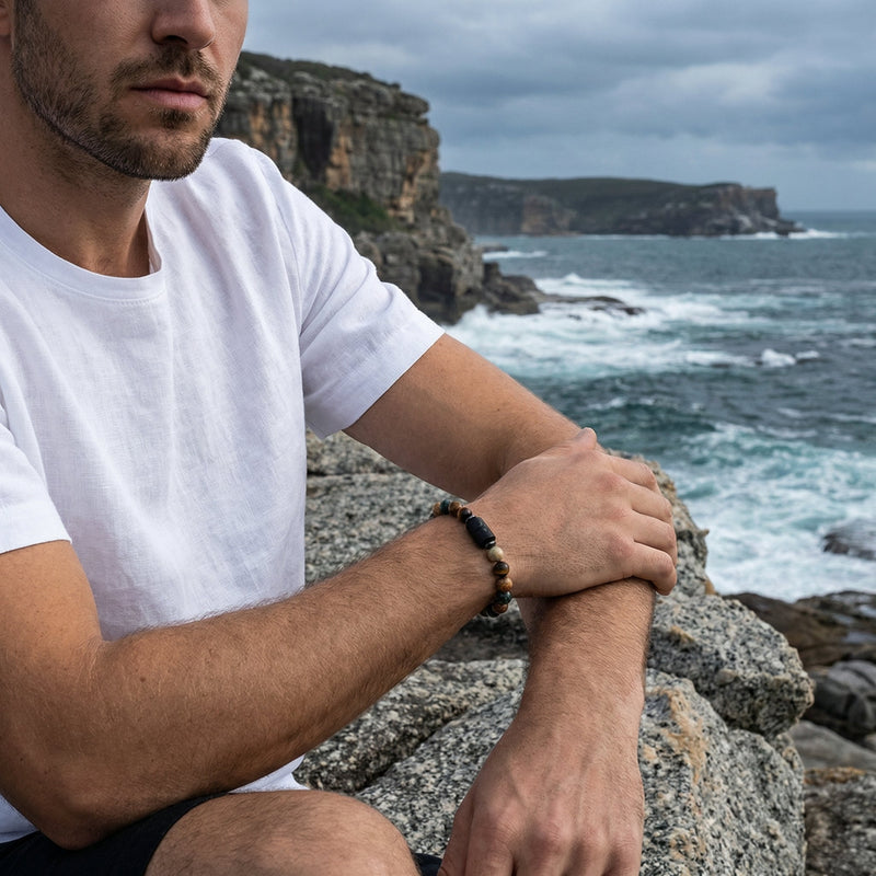 Armband aus Natursteinen, Sternzeichen, Unisex, Modell Spacio