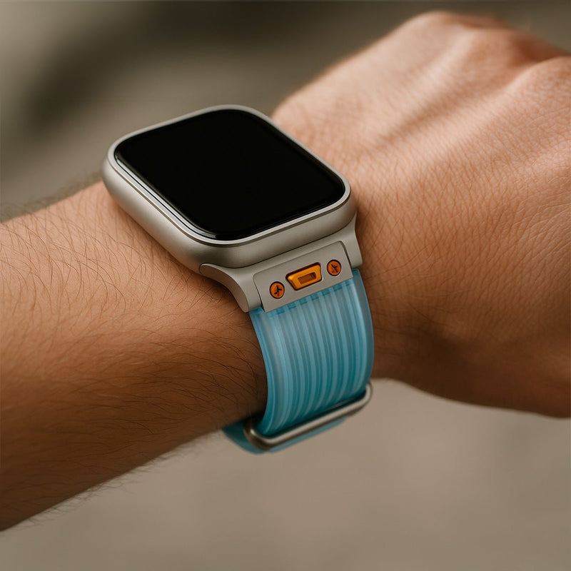 Pulsera de silicona transparente para Apple Watch, ultra resistente, ajustable, modelo Cristo
