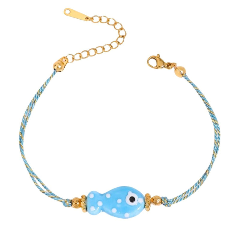 Bracelet fantaisie, poisson coloré, en acier inoxydable, pour femme, modèle Isara - La Boutique du Bracelet