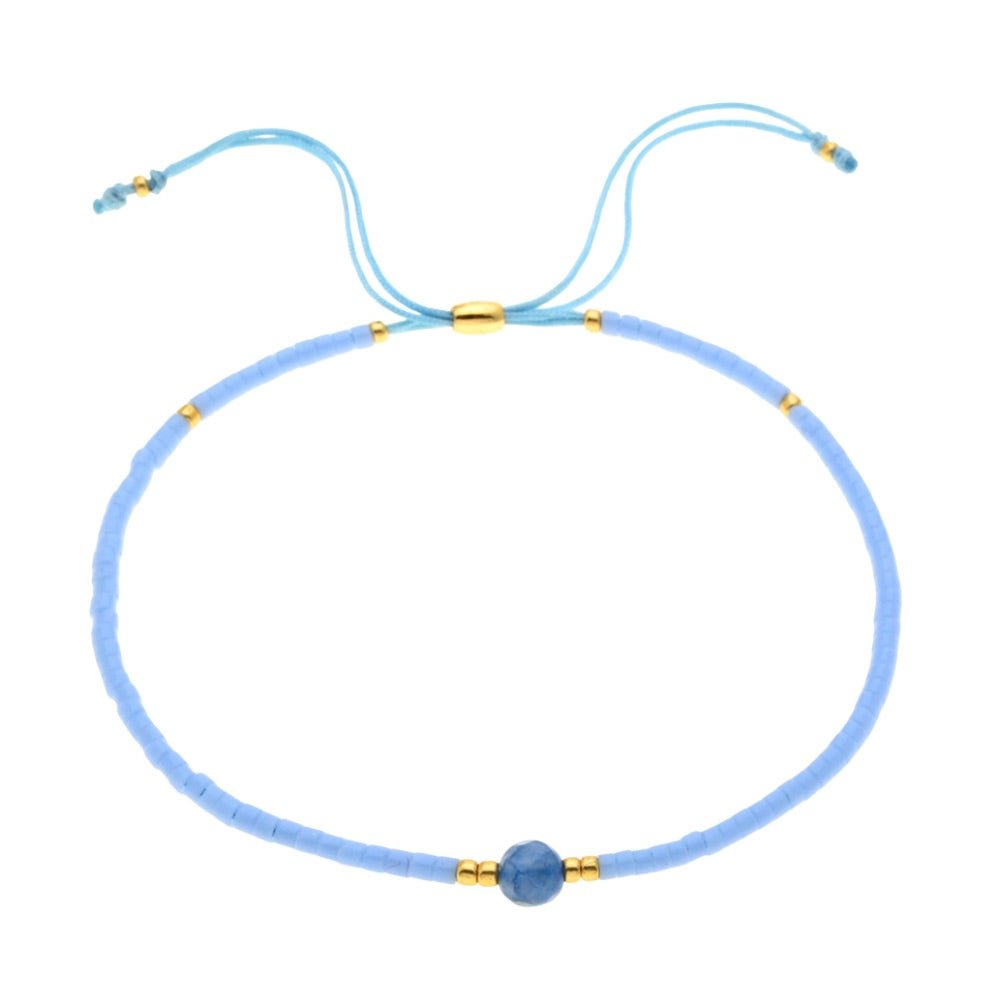 Bracelet fin en perles du Japon Miyuki, perle centrale, pour femme, modèle Kohana - La Boutique du Bracelet
